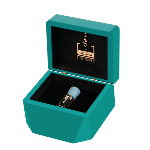 Custom Padded Interior Slot of Teal Dahn Al Oud Luxury Gift Box